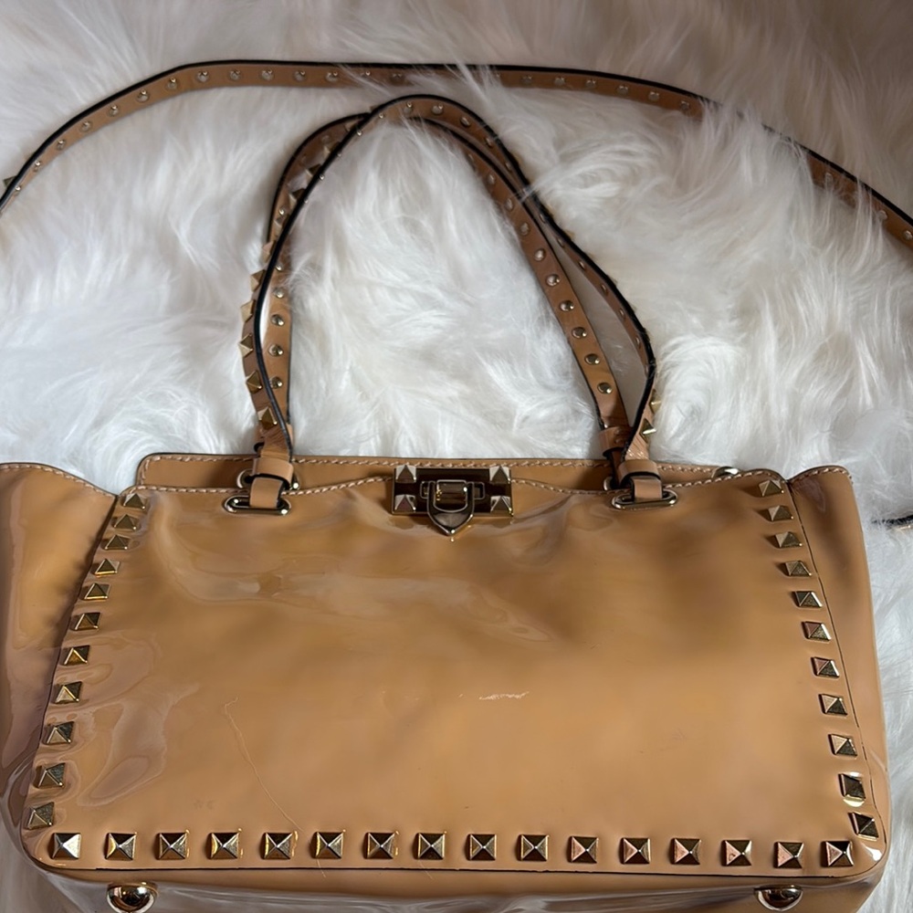 Studded Tan Handbag